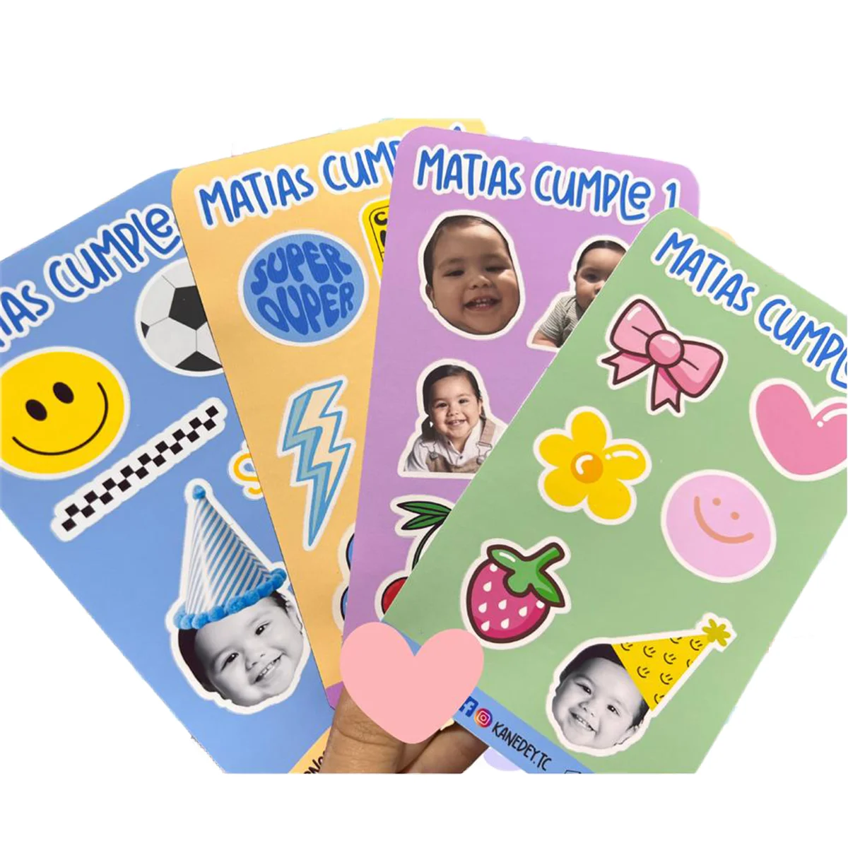 Planilla de stickers personalizados